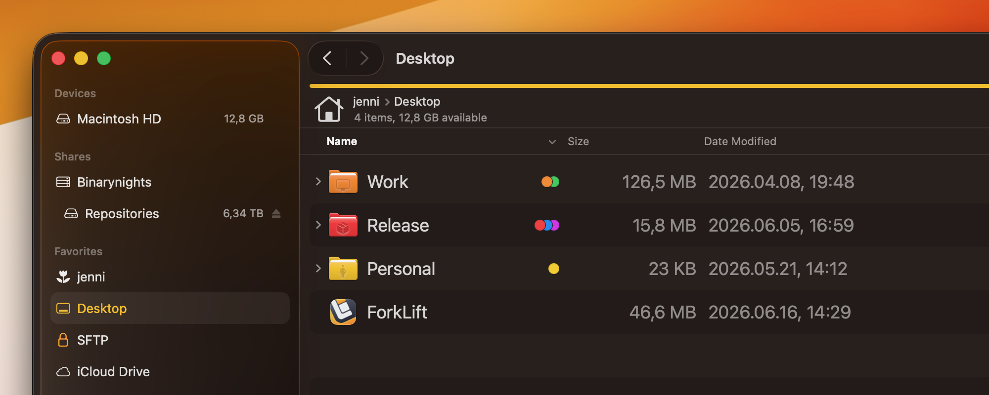 ForkLift macOS file manager Quick Select and Go to Folder